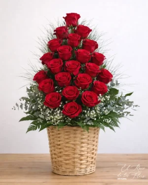 Centro de 25 rosas en flortsería El Racó de les flors, Montmeló