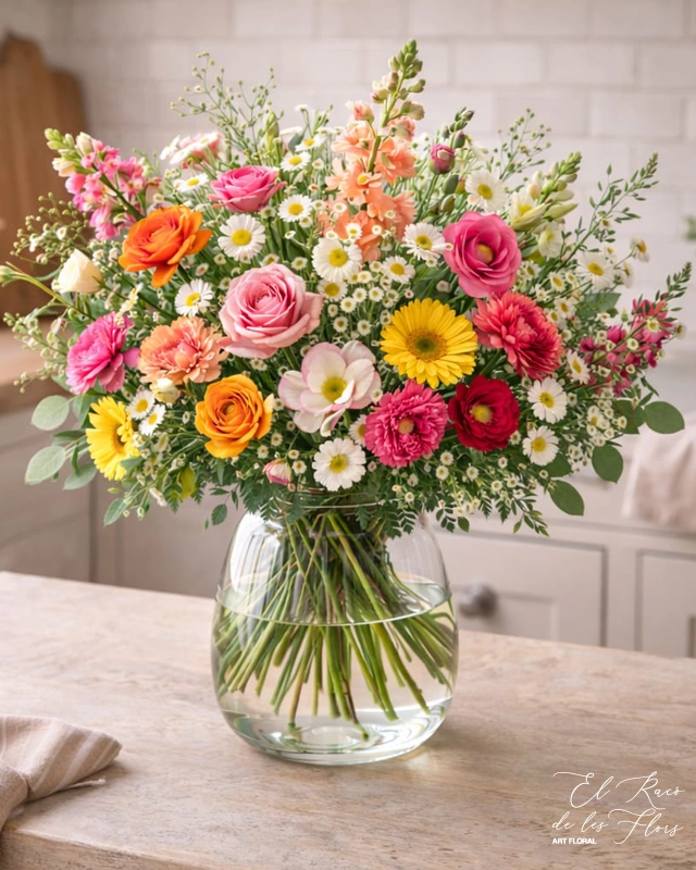 Ramos de flores variadas en Montmeló