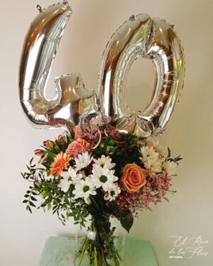 Ramos de flores con números para aniversarios en Montmeló