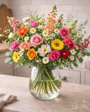 Ramo de florista tonos multicolor