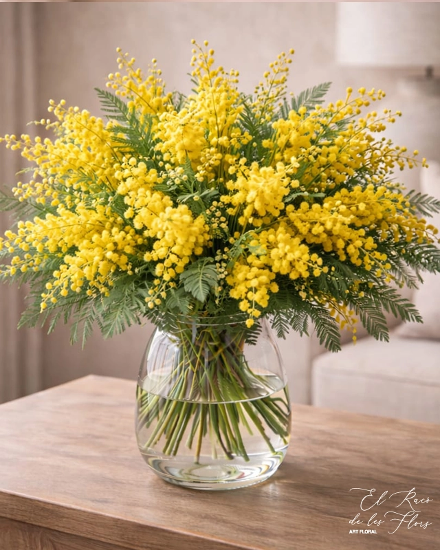 Ramos de mimosa en Montmeló