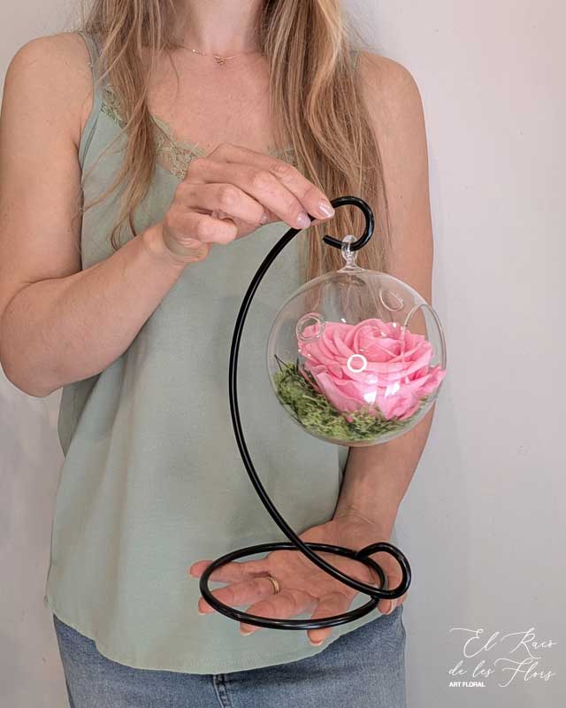 Cúpula con rosas preservadas