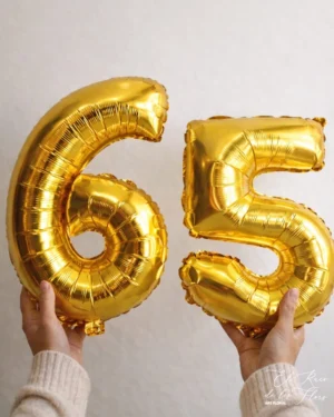 Números hinchables de aniversario